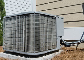 A/C unit connected to residential house